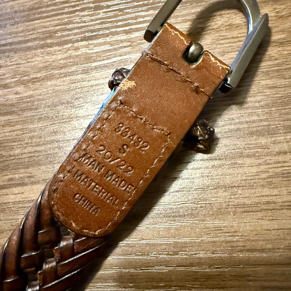Boys Brown Braided Faux Leather Braided Belt Made Very Well Size‎ 20-22” - Picture 2 of 6